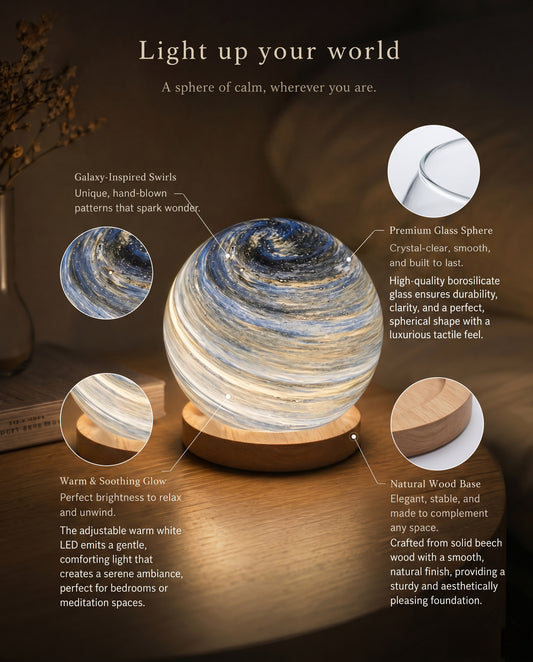 Luma Globe Crystal Lamp (Cloud Galaxy)