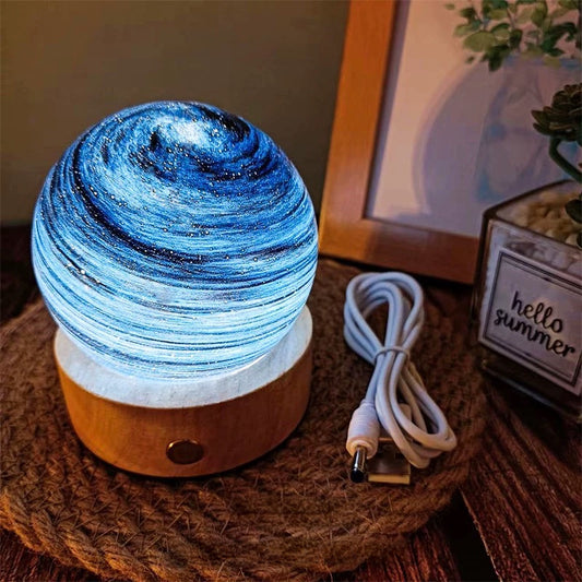 Luma Globe Crystal Lamp (Infinity blue)