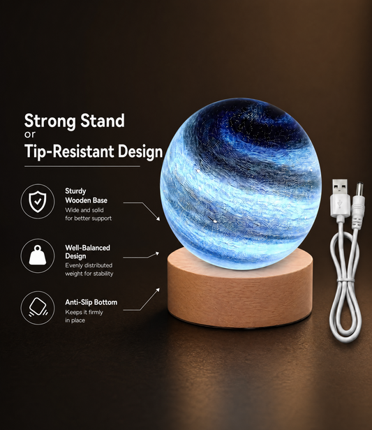 Luma Globe Crystal Lamp (Artic Pearl)