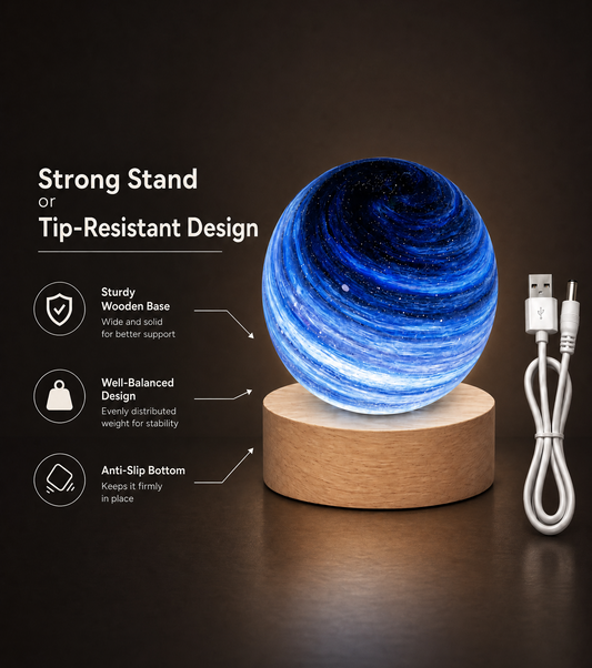 Luma Globe Crystal Lamp (Infinity blue)